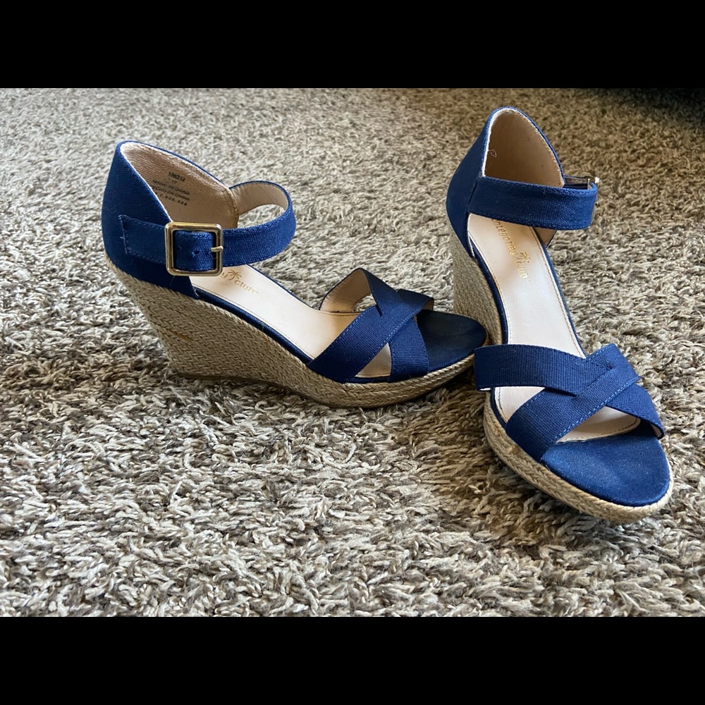 Navy blue wedges